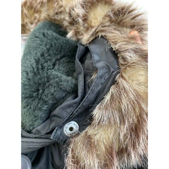 Women's Ralph Lauren Polo, Black Puffer Jacket with Faux Fur Hood - Picture 5 of 12